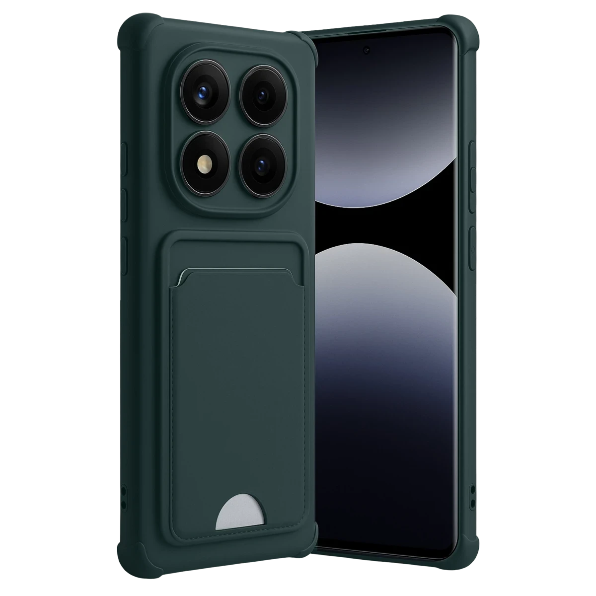 Xiaomi Redmi Note 14 Pro 5G Kelvin Kartvizitli Silikon - Koyu Yeşil