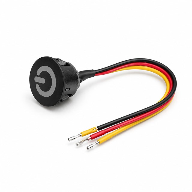 PM-30799 3V DC 10mm Gömme Dokunmatik LED Dimmer Kontrolcüsü Switch Buton Siyah