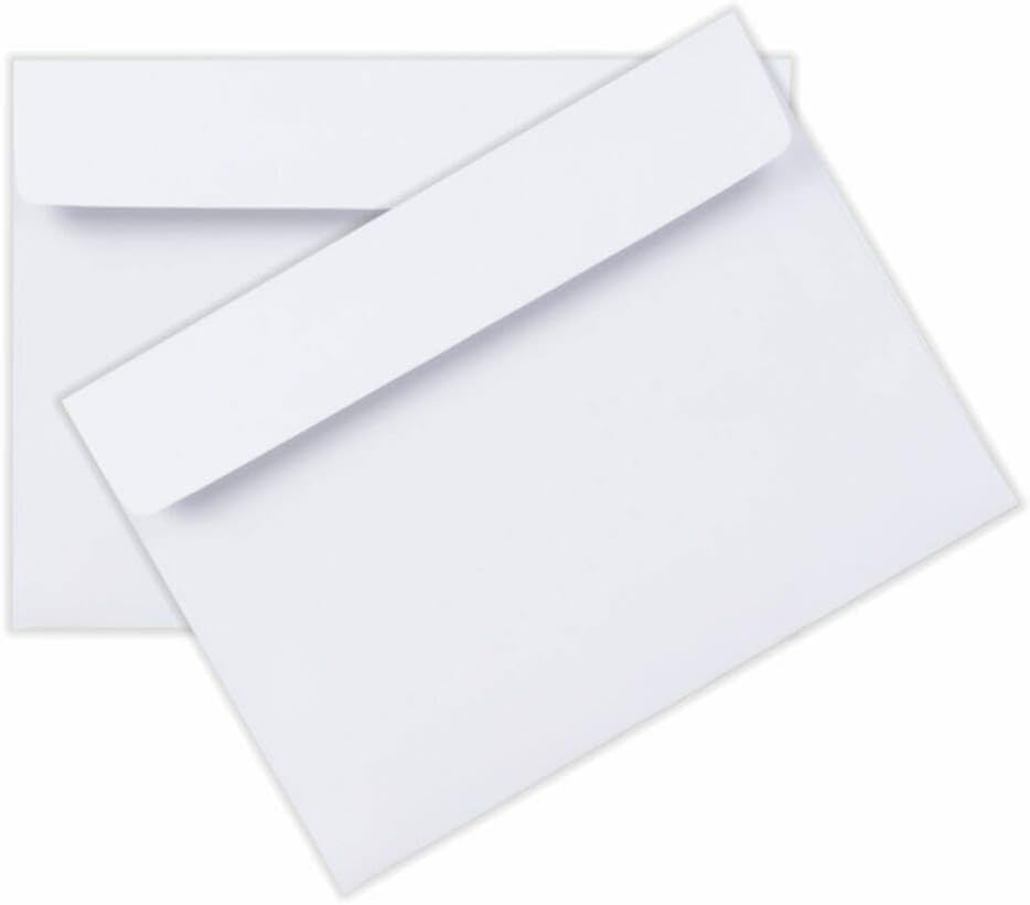 ® 100 Adet Kendinden Yapışkanlı Zarf Davetiye Mektup Para Belge Dilekçe Düğün Kına Nişan Sünnet 16,3cm X 11,5cm 100'lü