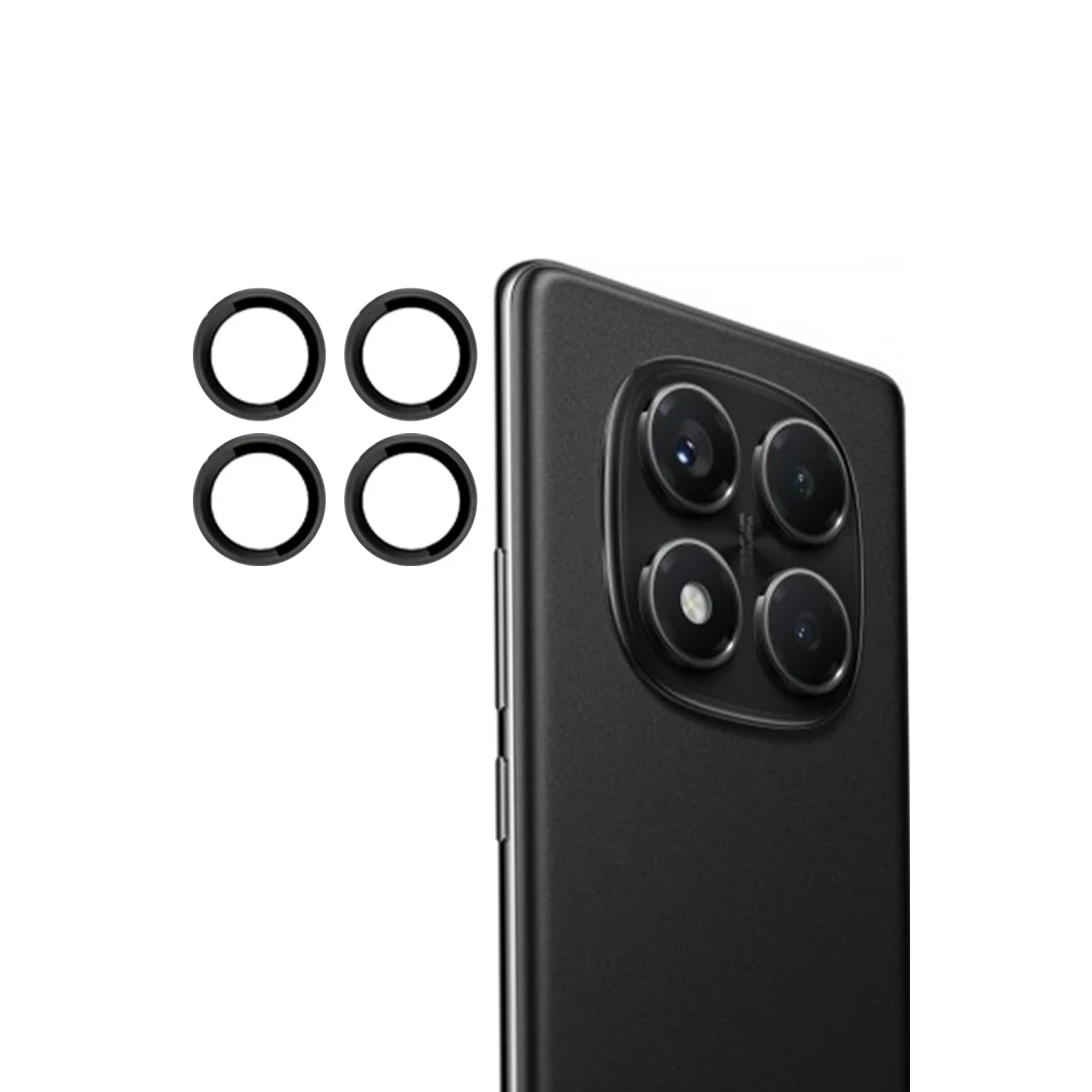 Joko Xiaomi Redmi Note 14 Pro 4G PVD Metal Kamera Lens - Siyah