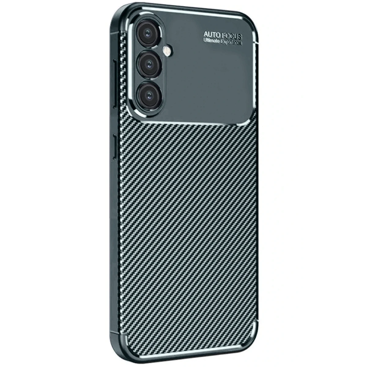 Samsung Galaxy S25 Plus Kılıf Auto Focus Karbon Kapak - Koyu Yeşil