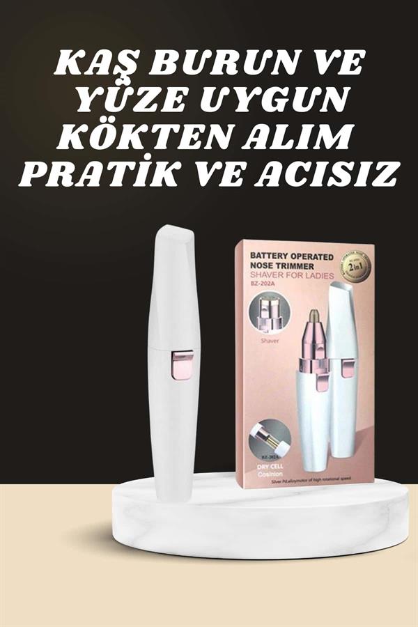 Kulak Burun ve Yüz Epilasyon Aleti ve Yüz Masaj Aleti İkili Cilt Bakım Seti