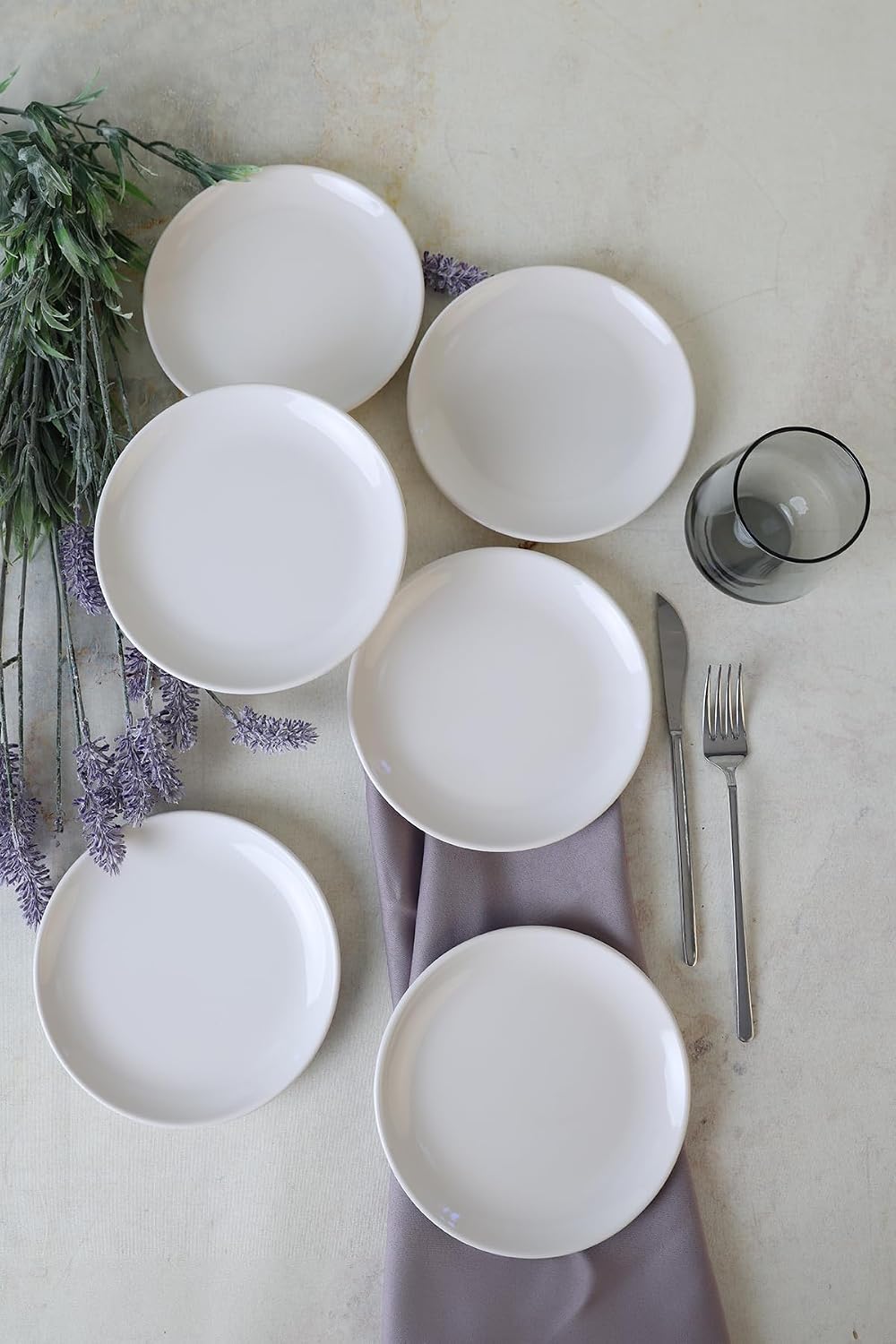 Beyaz Delta Pasta Tabağı 17 Cm 6 Adet 006