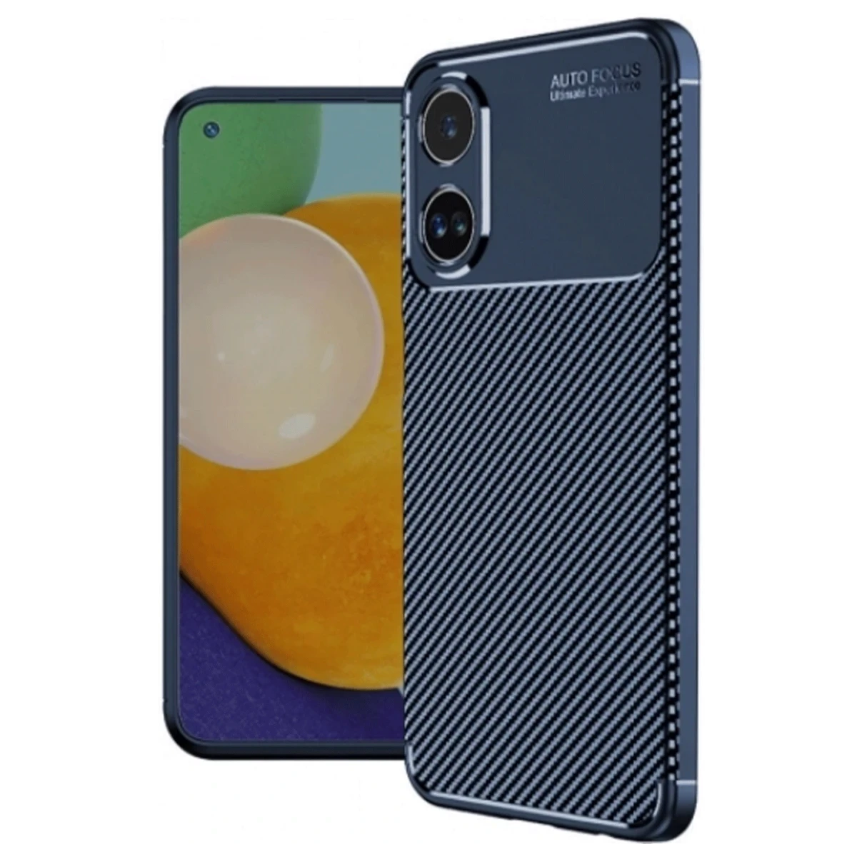 Oppo A38 Kılıf Auto Focus Karbon Kapak - Lacivert