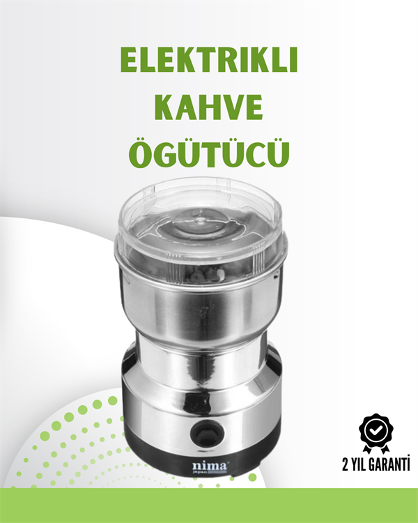 Kahve ve Baharat Değirmeni | Kompakt, Hafif, Hızlı Öğütme, Şeffaf Kapaklı, Kolay Kullanım