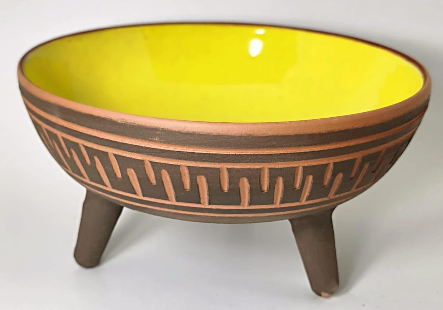 Dekoratif Sunum Kasesi, Seramik Ayaklı Sunum Kasesi, Servis Kasesi, Servis Tabağı, Kase, Tabak (Sarı, 25 Cm)