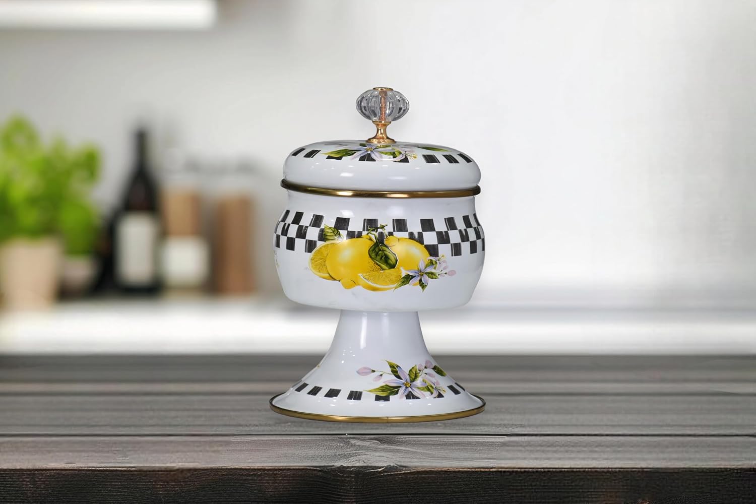 Lemon Emaye Ayaklı Şekerlik