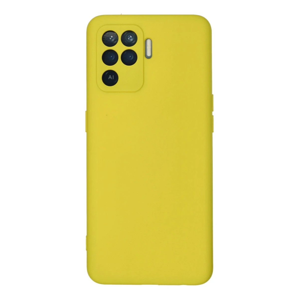 Oppo Reno 5 Lite Kılıf Nano içi Kadife Silikon - Sarı