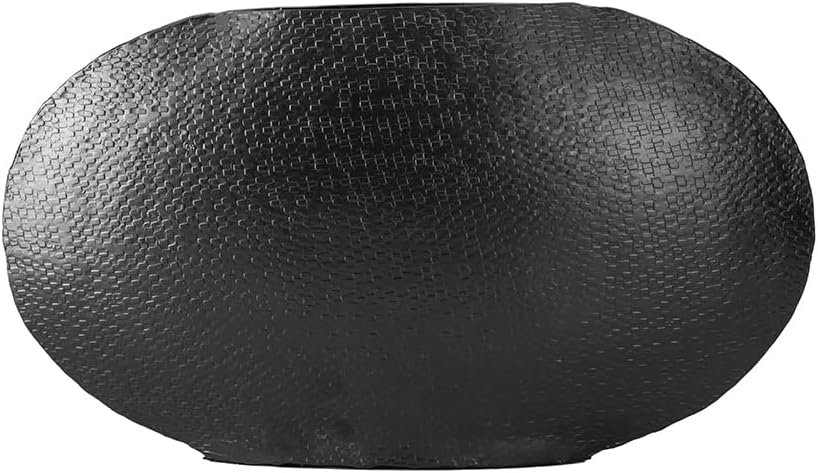 Sia Siyah Oval Vazo 25cm