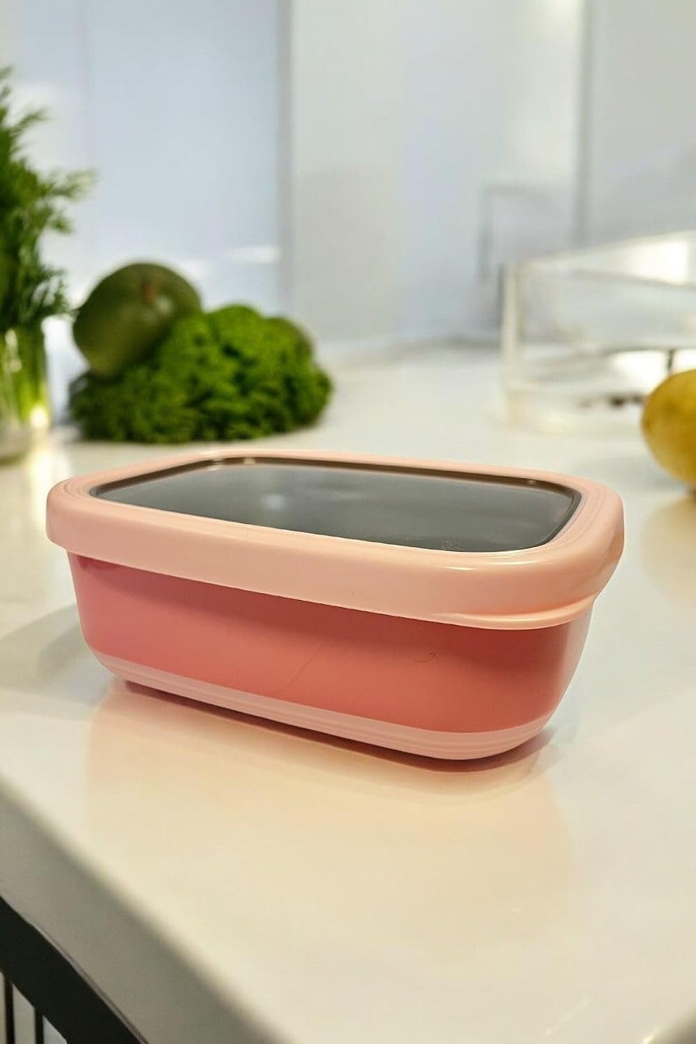 Dikdörtgen Saklama Kabı 820 Ml Pembe Vp-929, Pembe