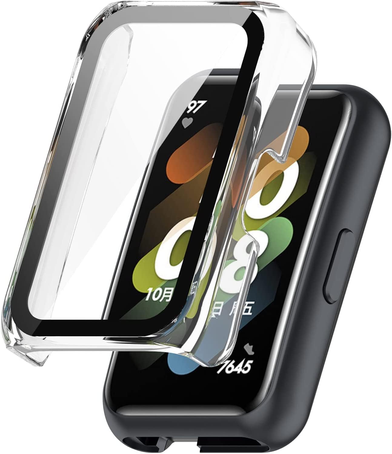 Xiaomi Mi Band 7 Pro ile Uyumlu Sert PC Kasa Koruma Mi Band 7 Pro ile Uyumlu Gard Çerçeve Şeffaf