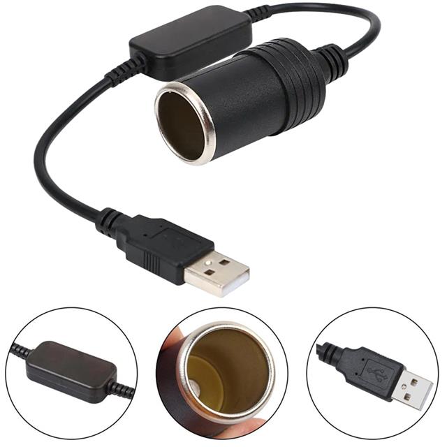 PM-5726 USB 2.0 Siyah 5 Volt 2 Amper To 12 Volt 800mAh Araç Çakmaklığına Çevirici