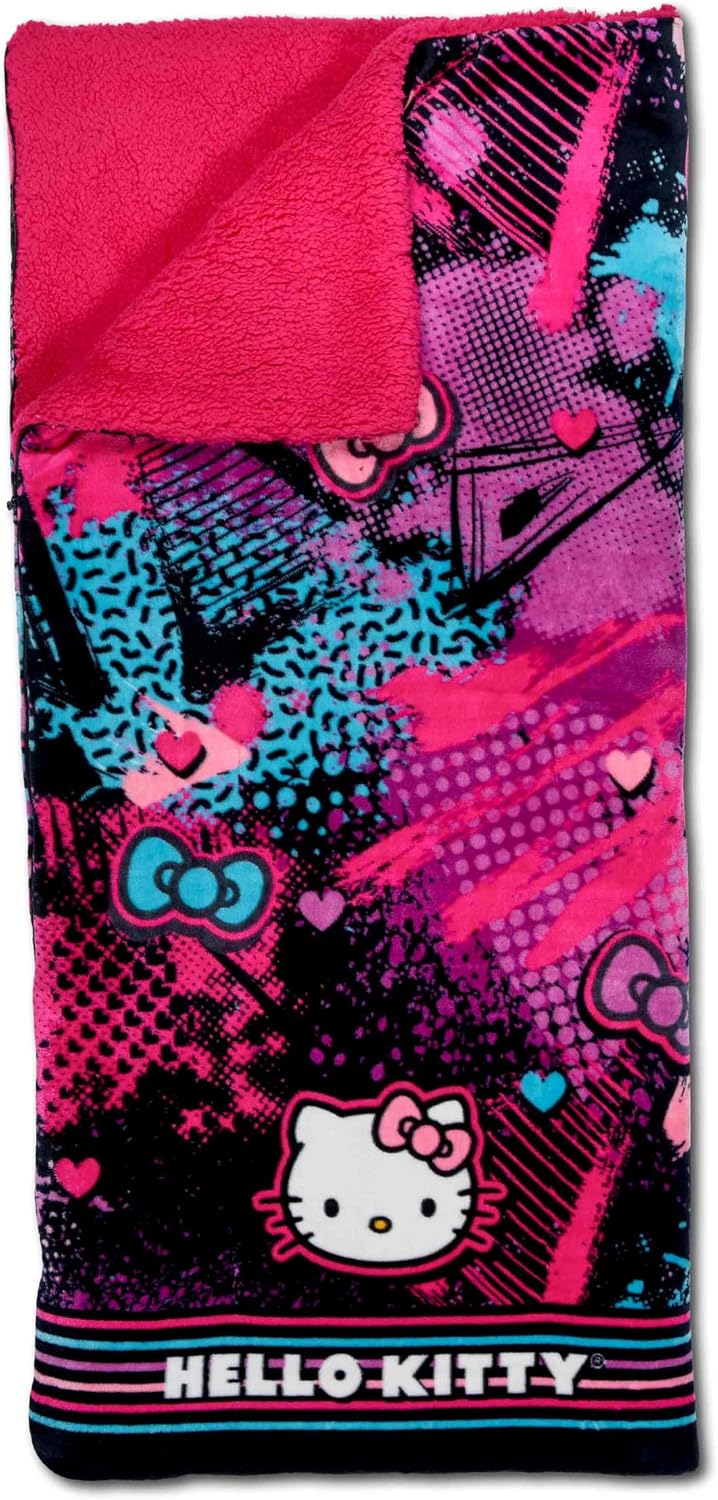 Hello Kitty Bulut Sherpa Pijama Çantası, 68,5 cm x 157,5 cm, Slumber Kitty
