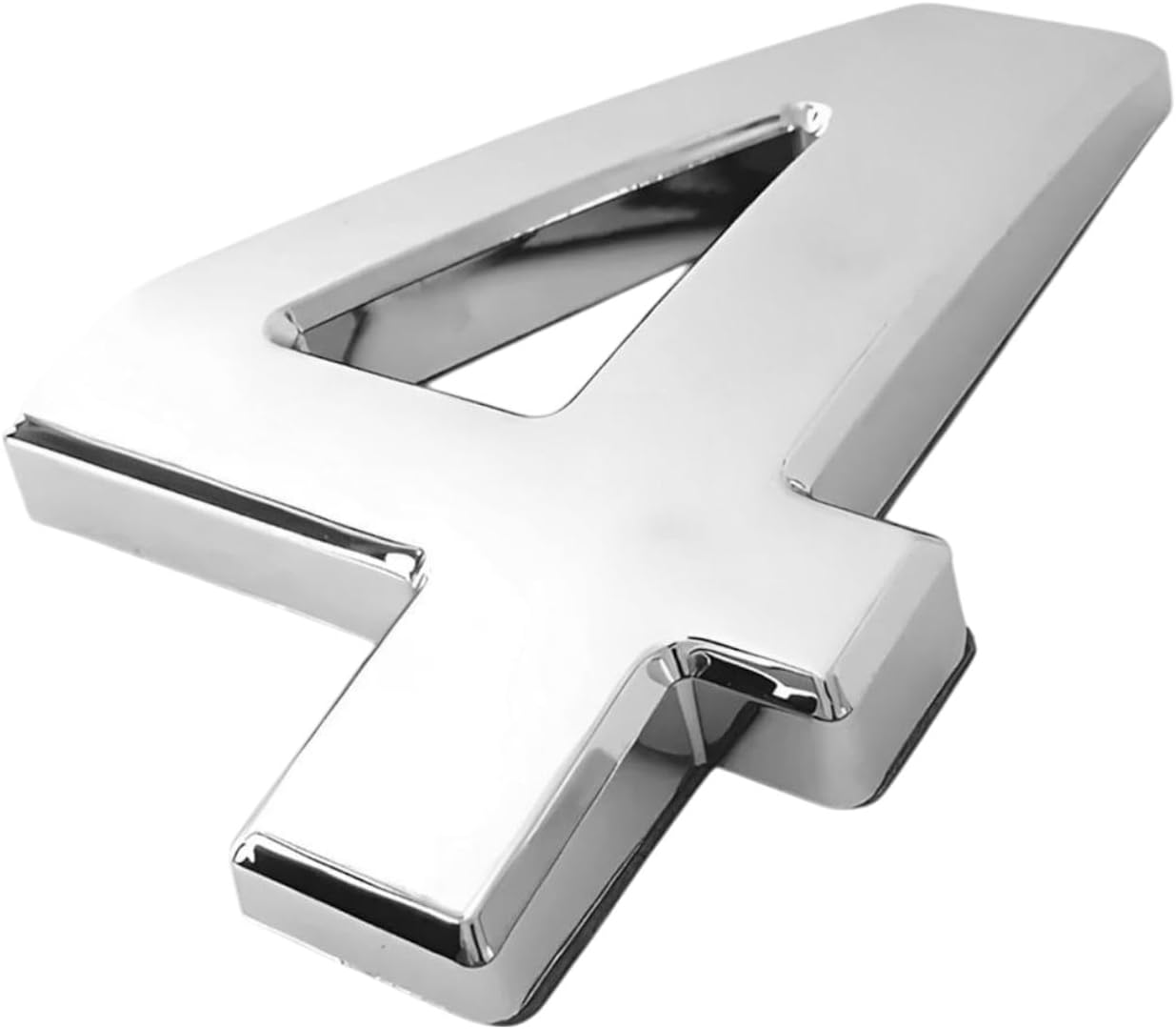 Yapışkanlı Kapı Numarası Küçük Boy 50 mm 5 cm Numara 4 Rakam Dört Sayısı Krom Renk Numaralar 1 Adet