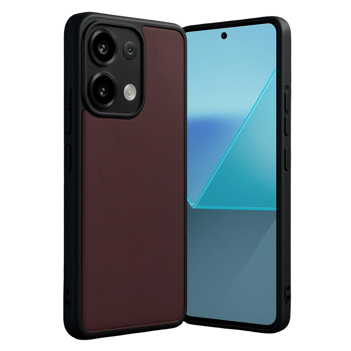 Xiaomi Redmi Note 13 4G Kılıf Aras Deri Kapak - Bordo