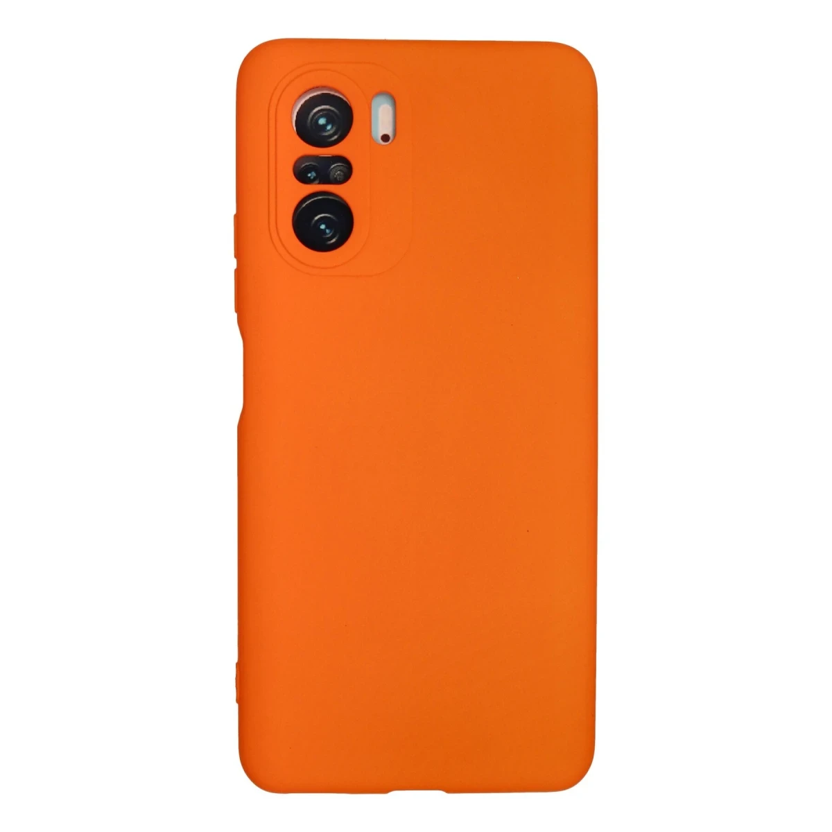 Xiaomi Poco F3 Kılıf Nano içi Kadife Silikon - Turuncu