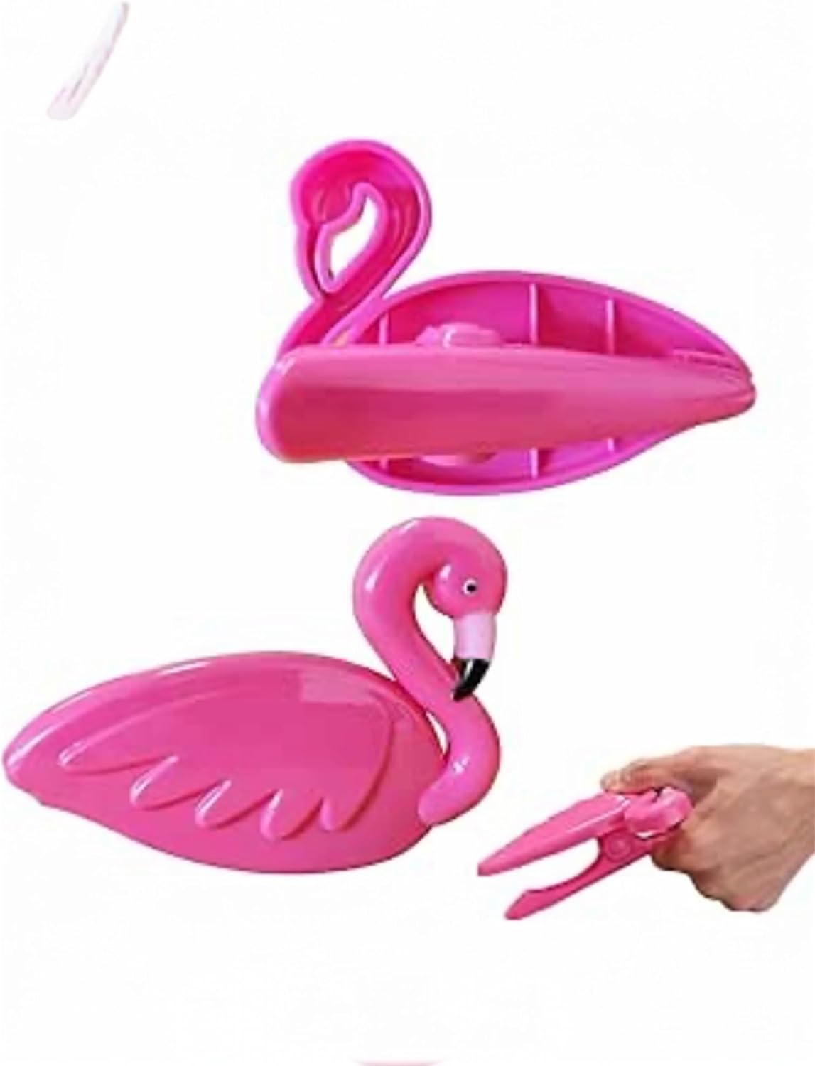 2 Adet Flamingo Tasarımlı Şezlong ve Plaj Havlusu Klipsi