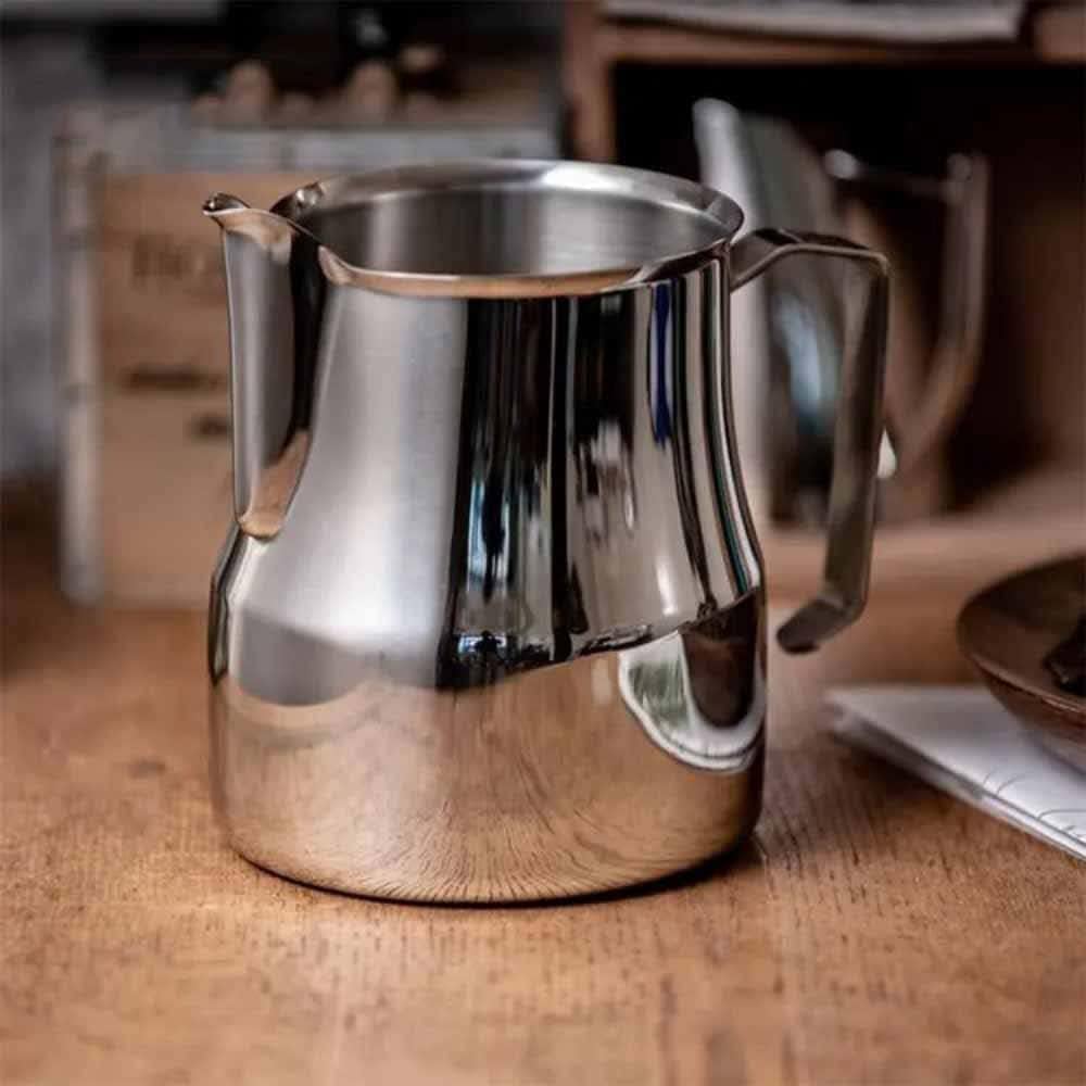 Paslanmaz Çelik Süt Potu - Kahve Potu - Pitcher Sütlük - Süt Köpürtücü - Köpürtme Kabı - 350 ml
