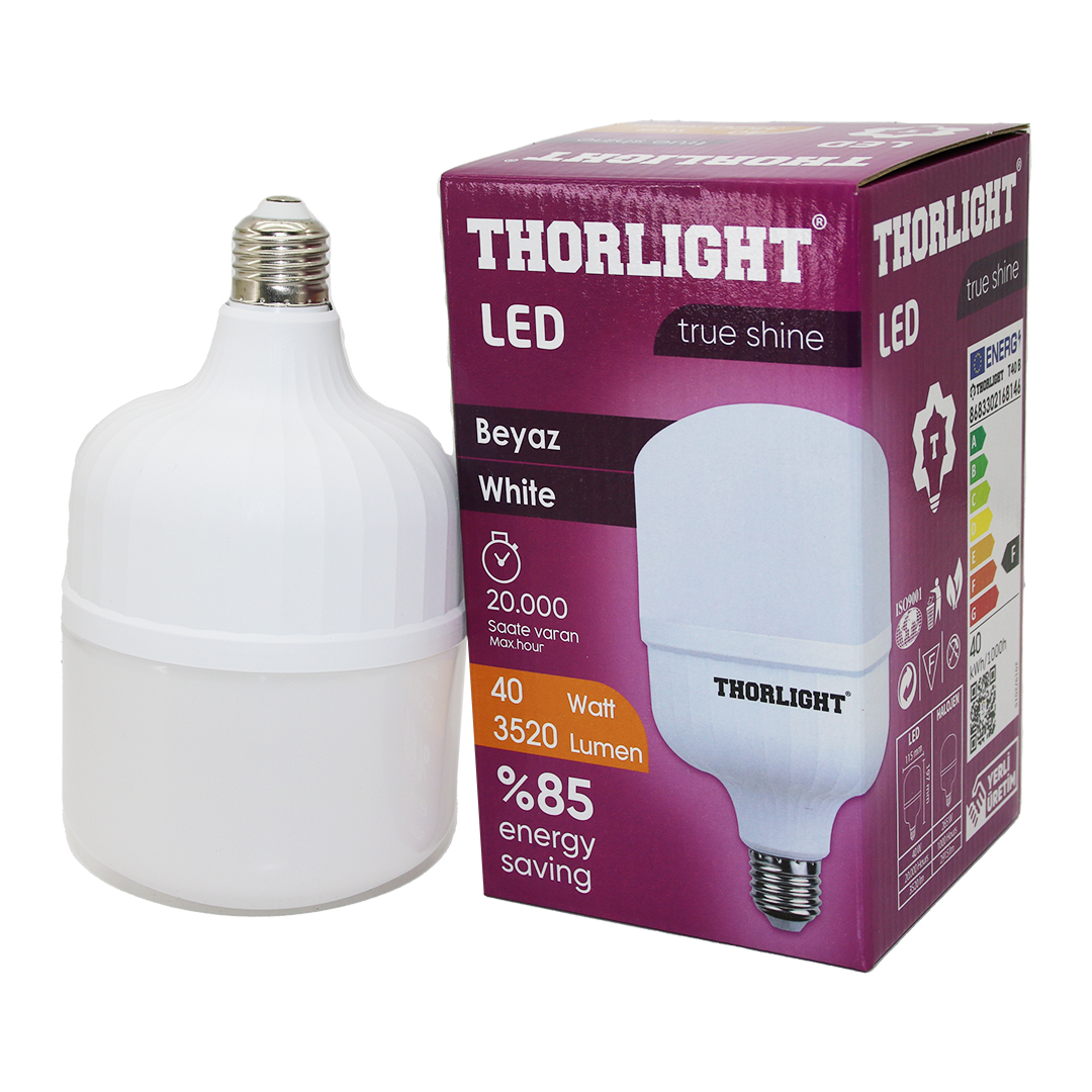Thorlıght 40W E27 Torch T-shape Beyaz Led Ampul T-40B