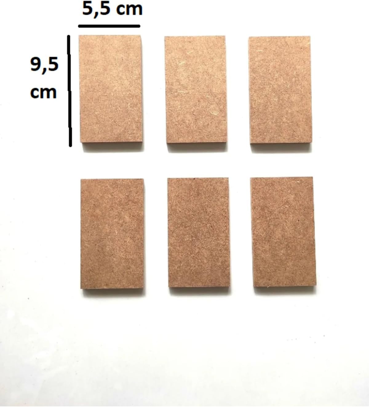 6'Lı Mini Magnet Altı/Boyanabilir Magnetik/Çok Amaçlı Mini Ahşap Plaka 9,5 X 5,5 Cm, Naturel, Tek Ebat