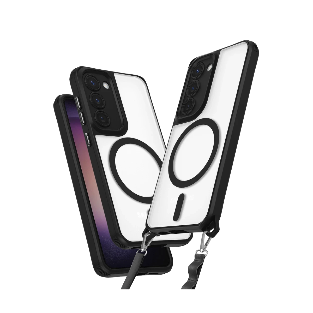 Samsung Galaxy S23 Kılıf Enka Magsafe Silikon Kılıf - Siyah