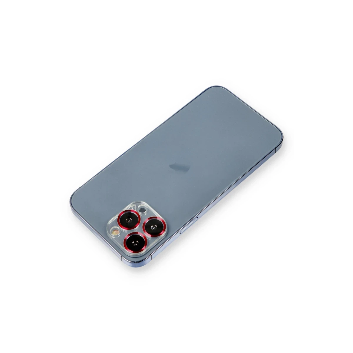 Apple iPhone 12 Pro Max Metal Kamera Lens Koruma Cam - Kırmızı