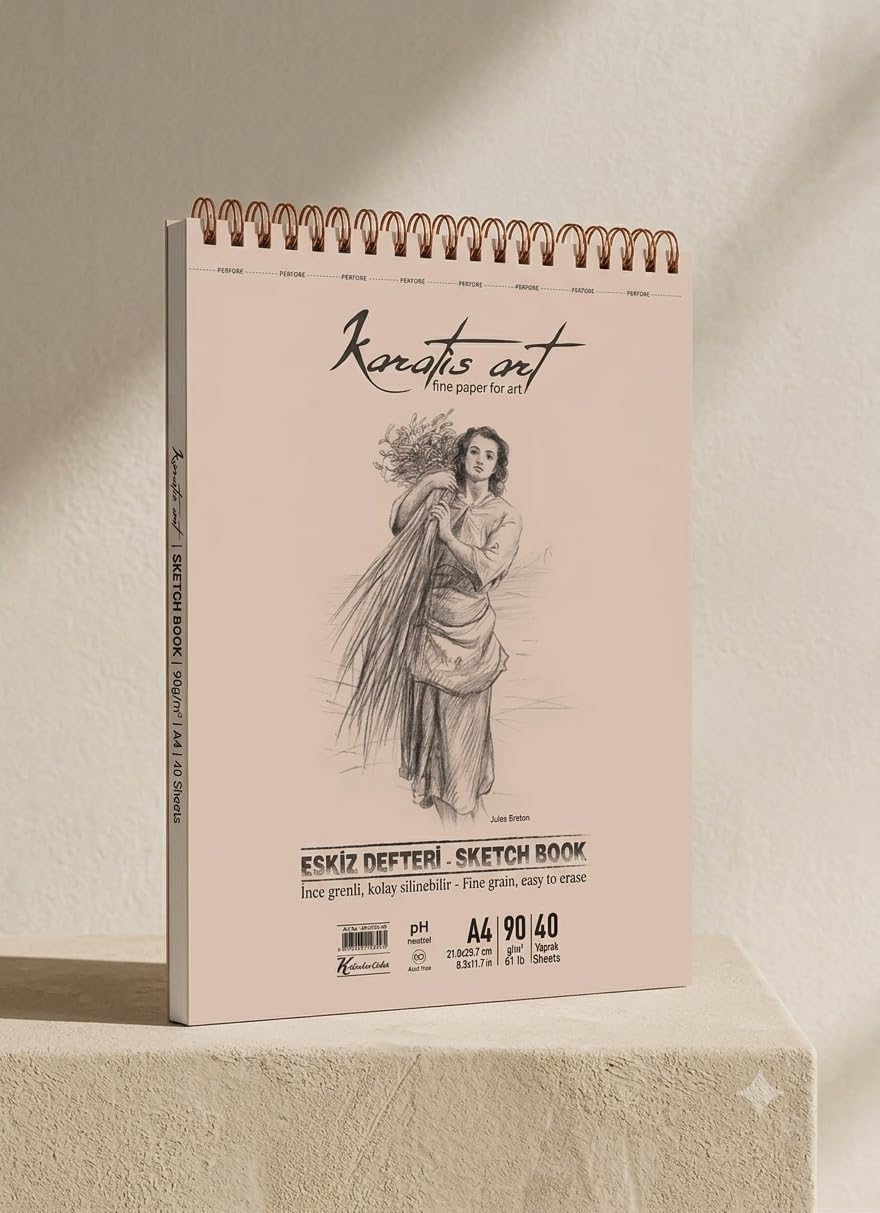 Karatis Art Keskin C. Eskiz Defteri A4 90 gr. 40 Yp.