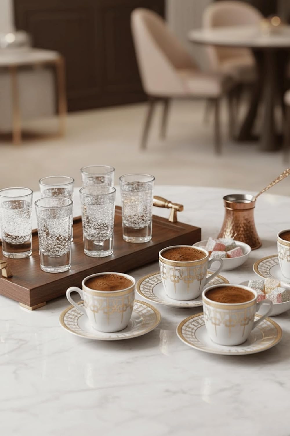 6'Lı Cam Kahve Yanı Bardağı - 50Cc Shot Bardağı