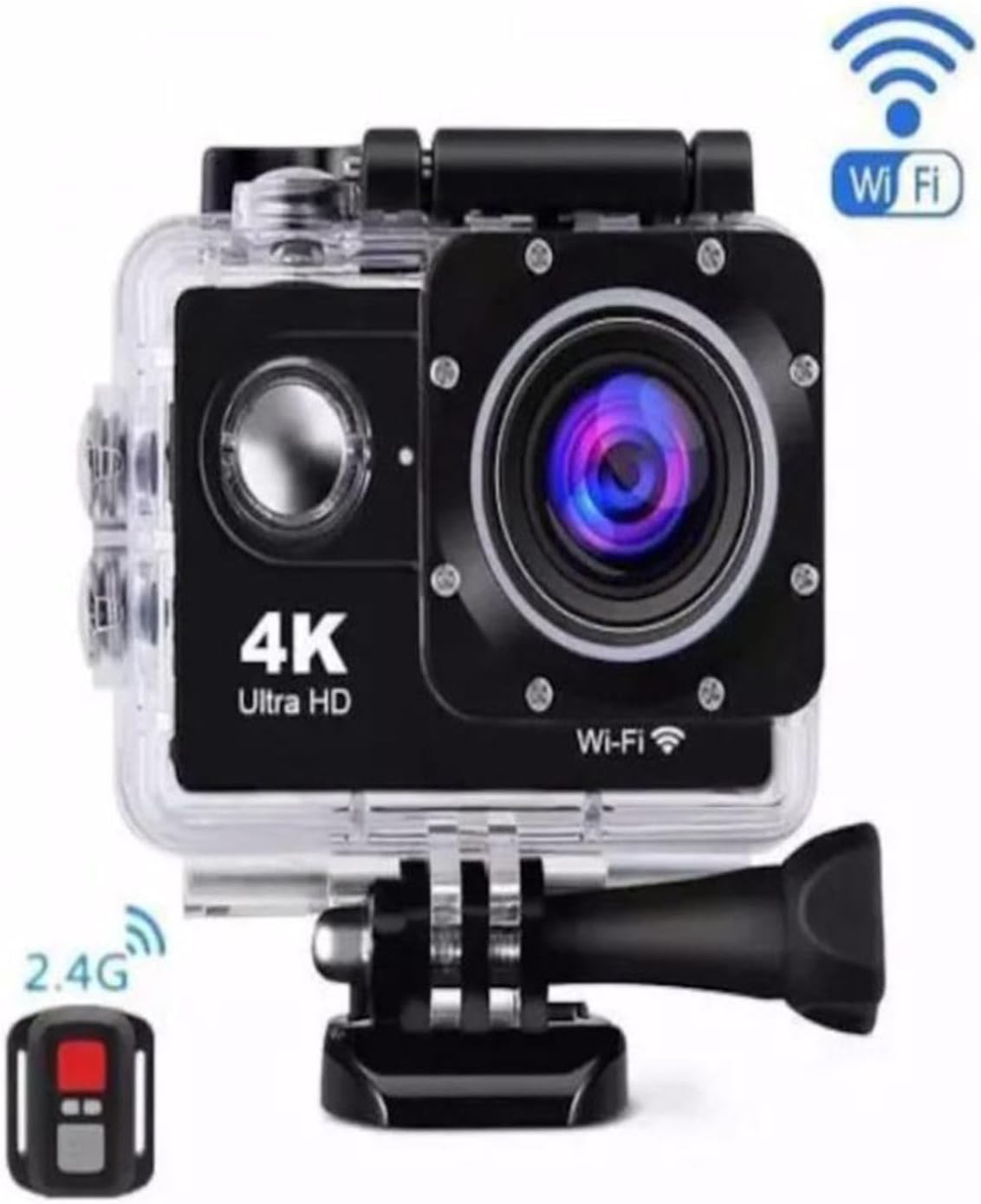 Kask Kamerası 170 Derece 16 Mp 4k Ultra Hd Wifi Aksiyon Kamerası Kumandalı Kamera