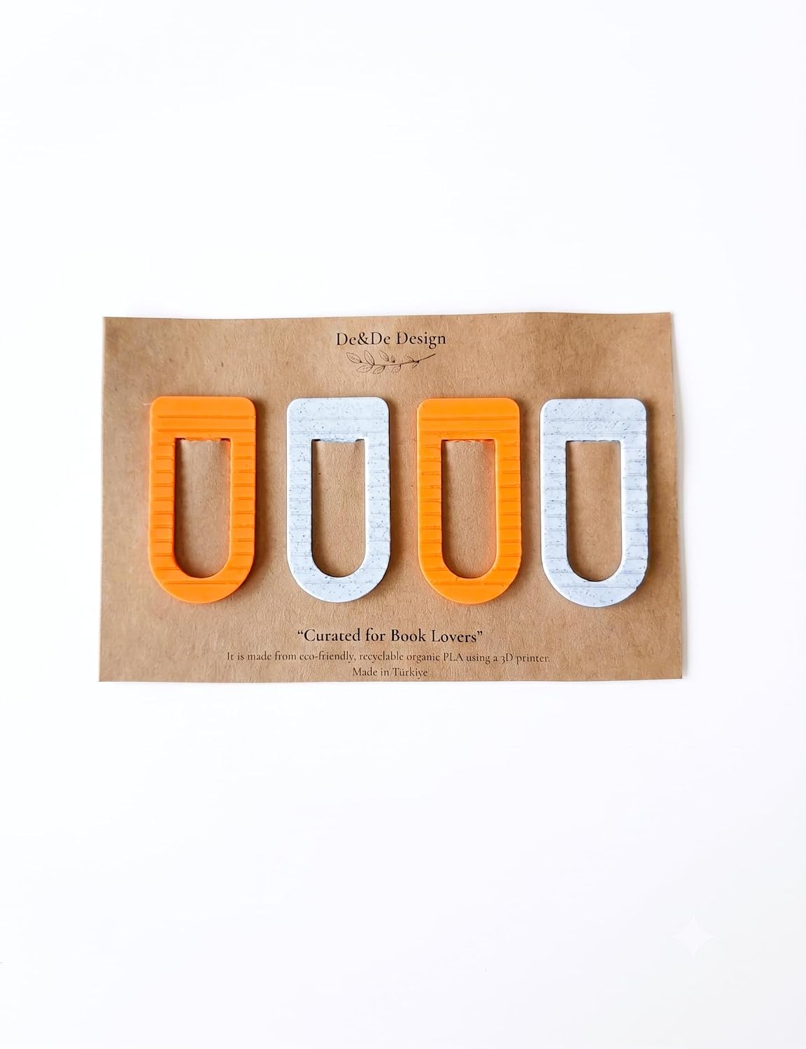 De&De Design Premium 3D Tasarım Kitap Ayracı Seti (4'lü Paket) - Minimalist Modern & Fütüristik Kitap Ayraçları