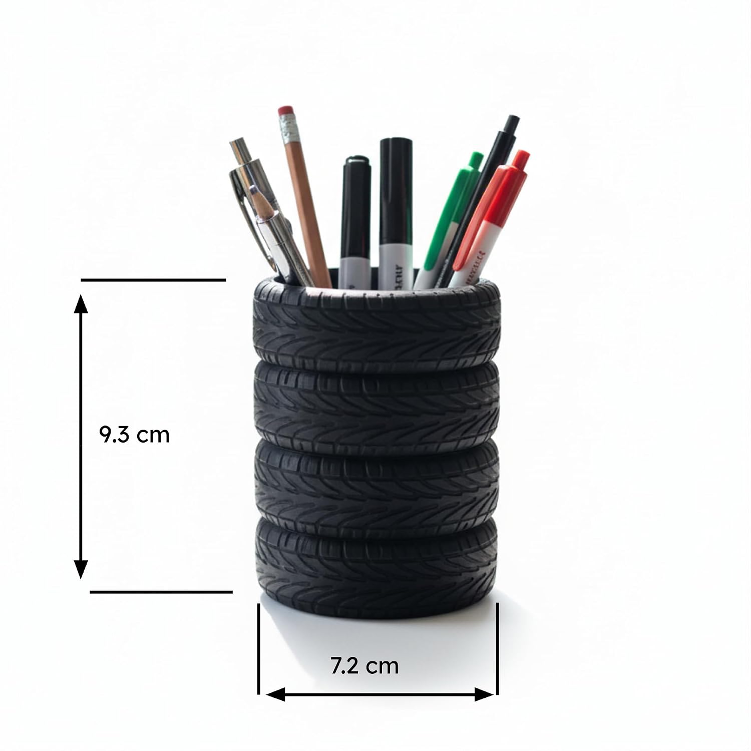 Lastik Kalem Tutucu, Kalemlik, Tire Shape Pen Holder, Şık Masa Üstü Pratik Organizer
