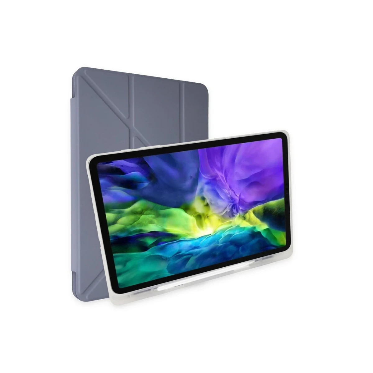Samsung Galaxy T870 Tab S7 11 Kılıf Kalemlikli Mars Tablet Kılıfı - Lavender