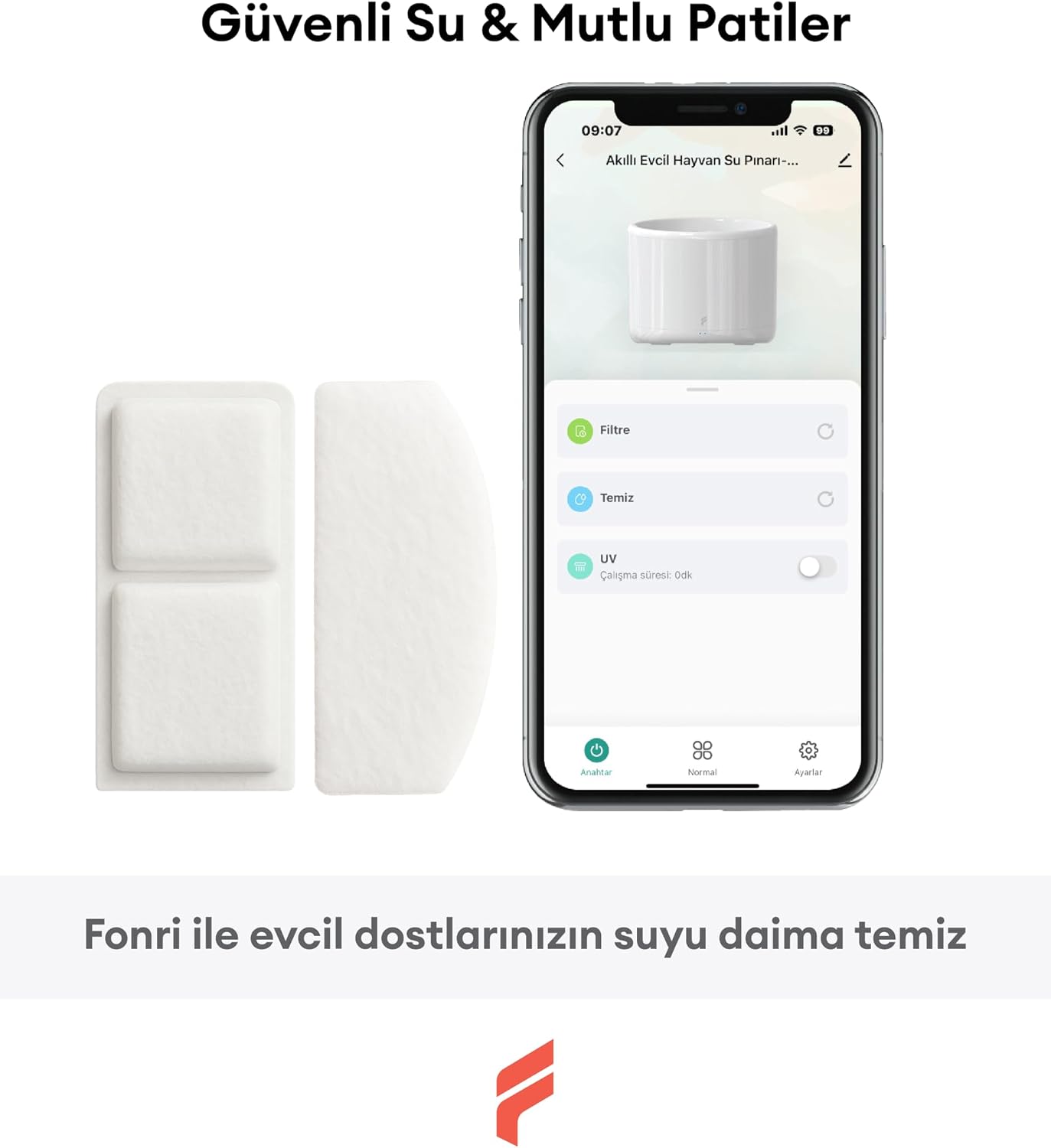 Evcil Hayvan Akıllı Su Kabı Filtresi 4'lü Set