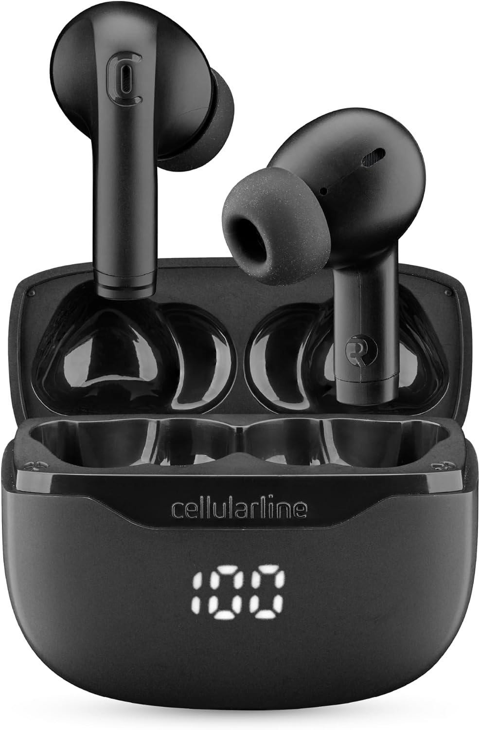 KEY True Kablosuz Kulak İçi Kulaklık, 16 Saat Çalma Süresi, LED Vitrin, Çift Master, Dokunmatik Kontroller, USB-C Şarj, Cep Tasarımı - Beyaz