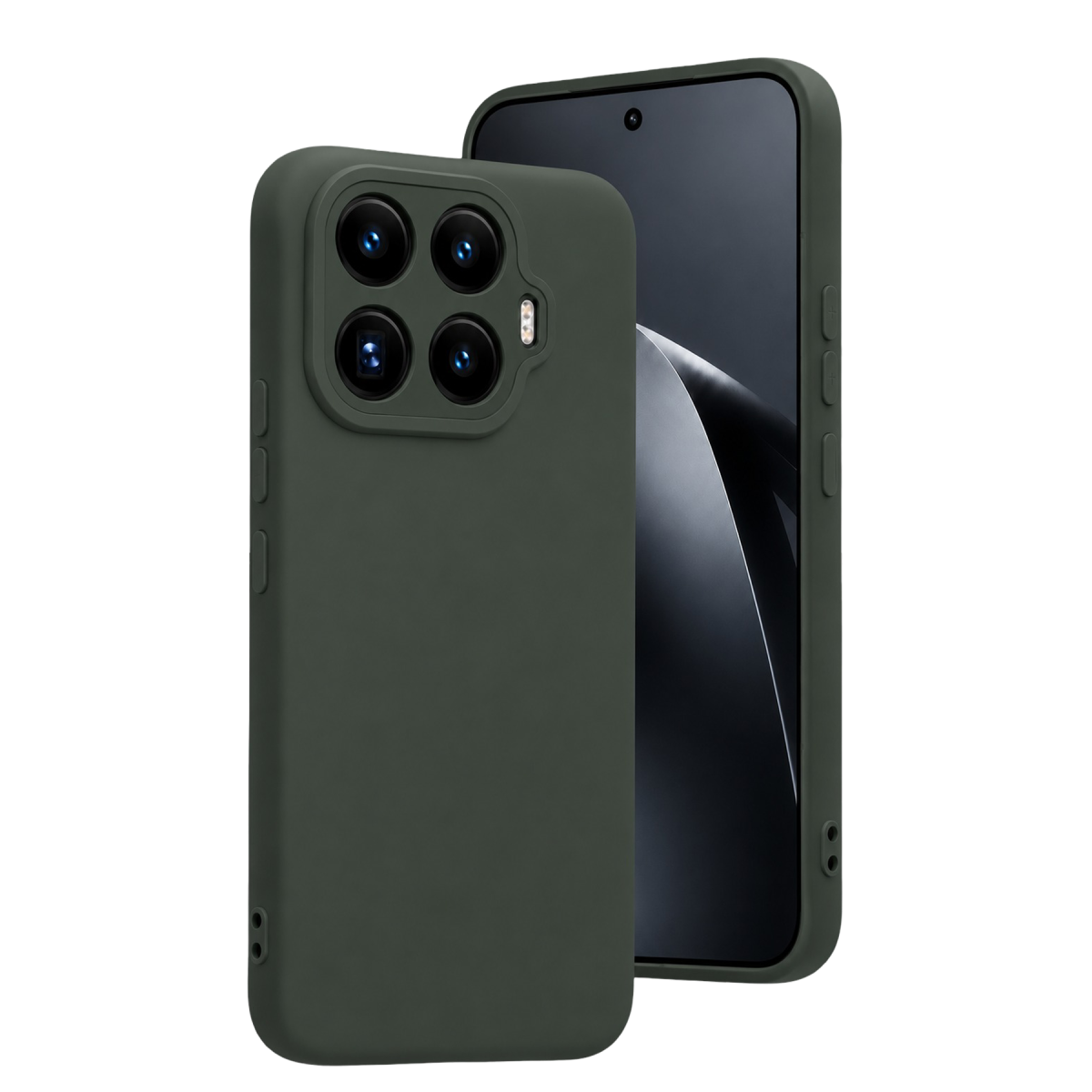 Xiaomi Mi 17T Nano içi Kadife Silikon - Koyu Yeşil