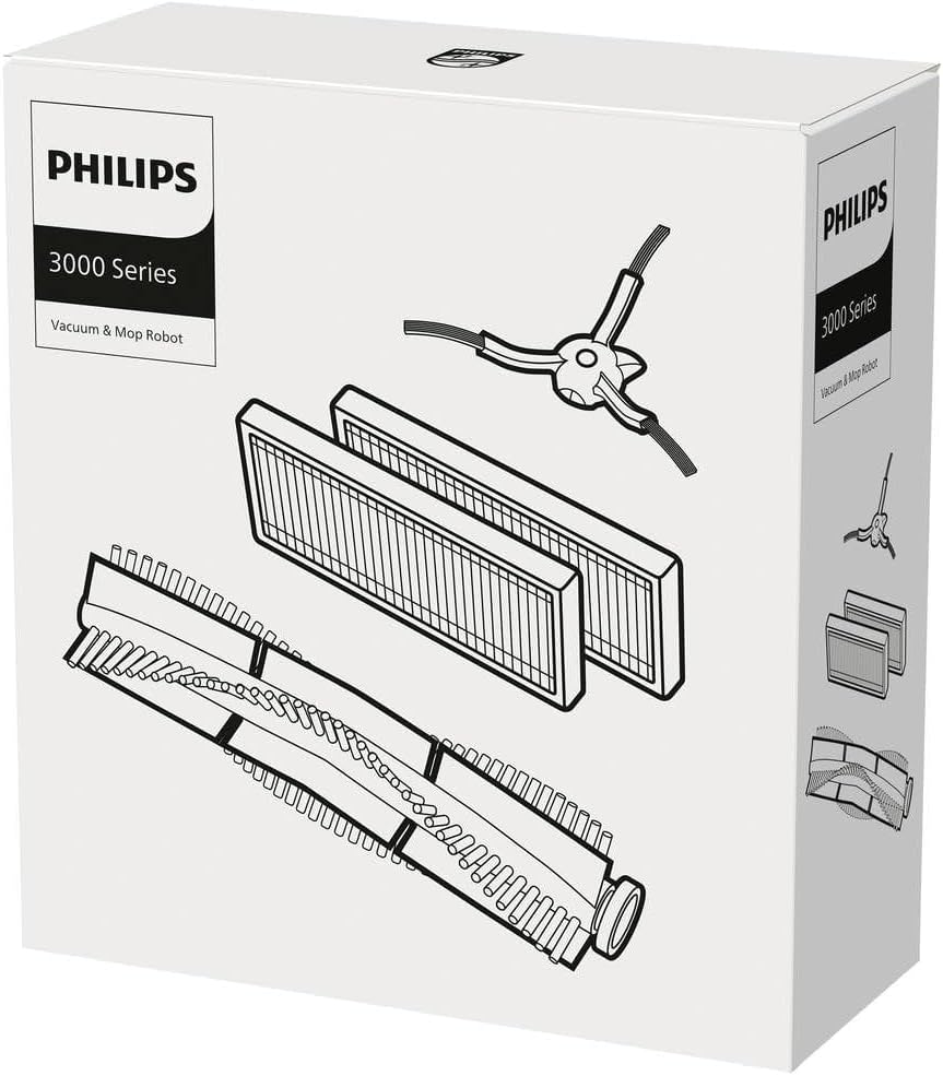 XV1433/00 Vakum ve Paspas Robotları 2000 ve 3000 Serisi Orijinal Yedek Kit. 2 EPA11 Filtre, 1 Ana Fırça ve 1 Yan Fırça. Şu Modeller İçin: XU2000, XU2100, XU3100, XU3110, XU3000