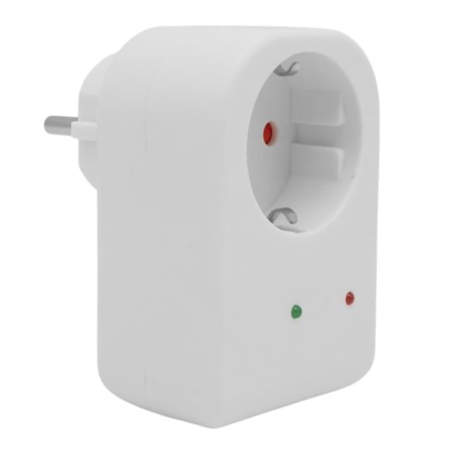 PM-18521 Durum Ledli Akım Korumalı Tekli Priz 16 Amper - 3500 Watt Tekli Beyaz