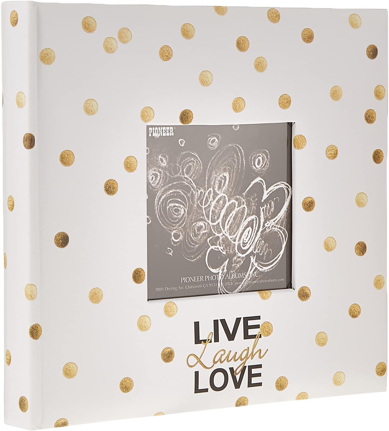 EV-246/L Golden Dots Live Laugh Love 200 pkt 4x6 Photo Album Fotoalbum Papier Pocket