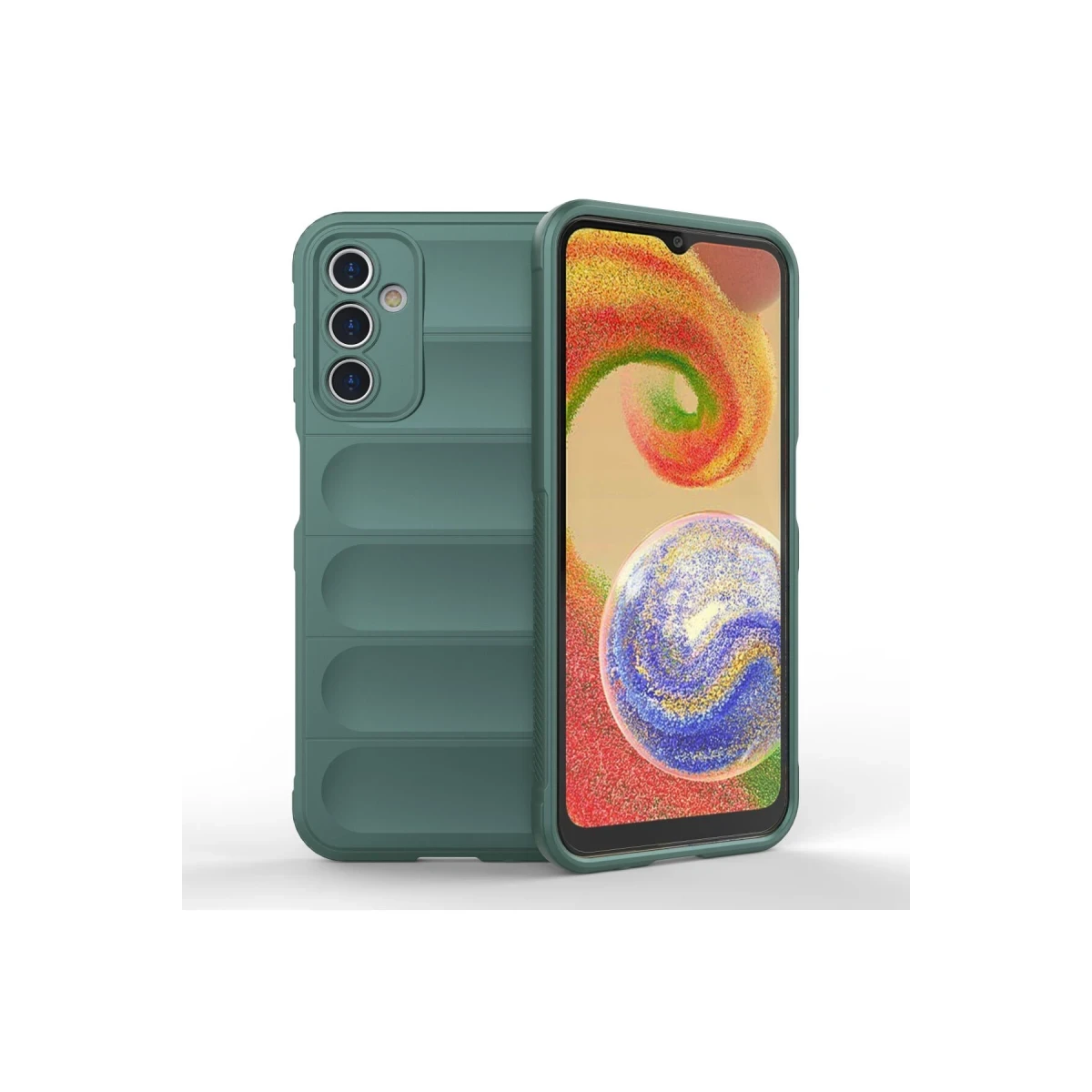 Samsung Galaxy A14 4G Kılıf Optimum Silikon - Koyu Yeşil