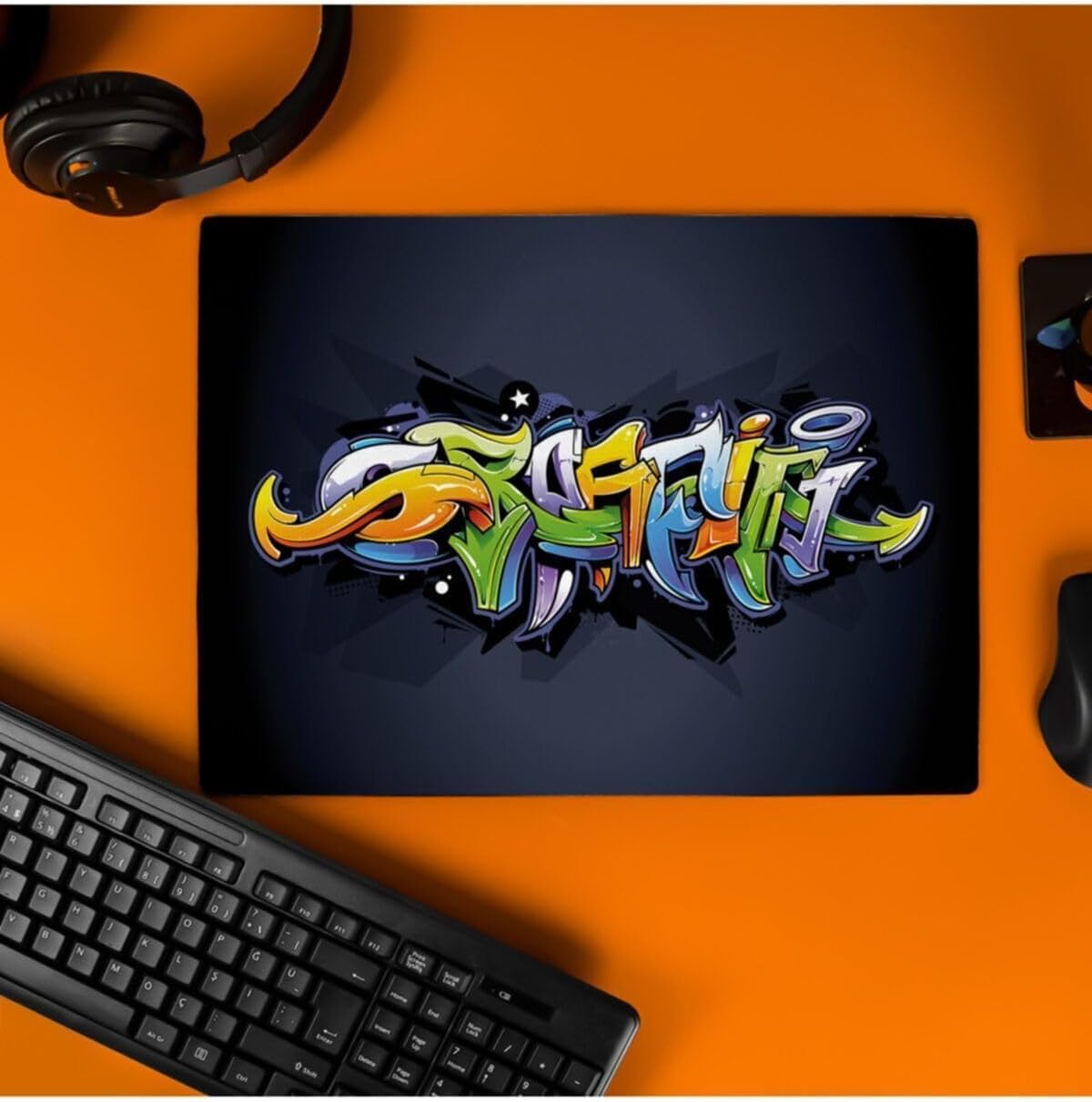Grafiti Tasarımlı Tasarımlı 40x30 Mousepad