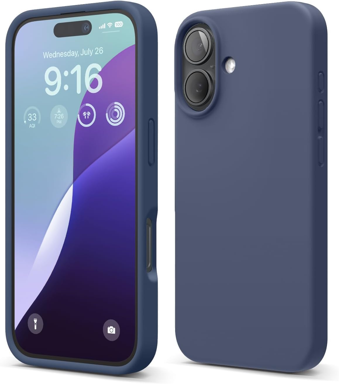 Apple iPhone 16 Uyumlu Özel İpeksi Dokunuş Hissi Veren İçi Yumuşak Kadife Lansman Silikon Kılıf Kapak (Pasifik Blue)