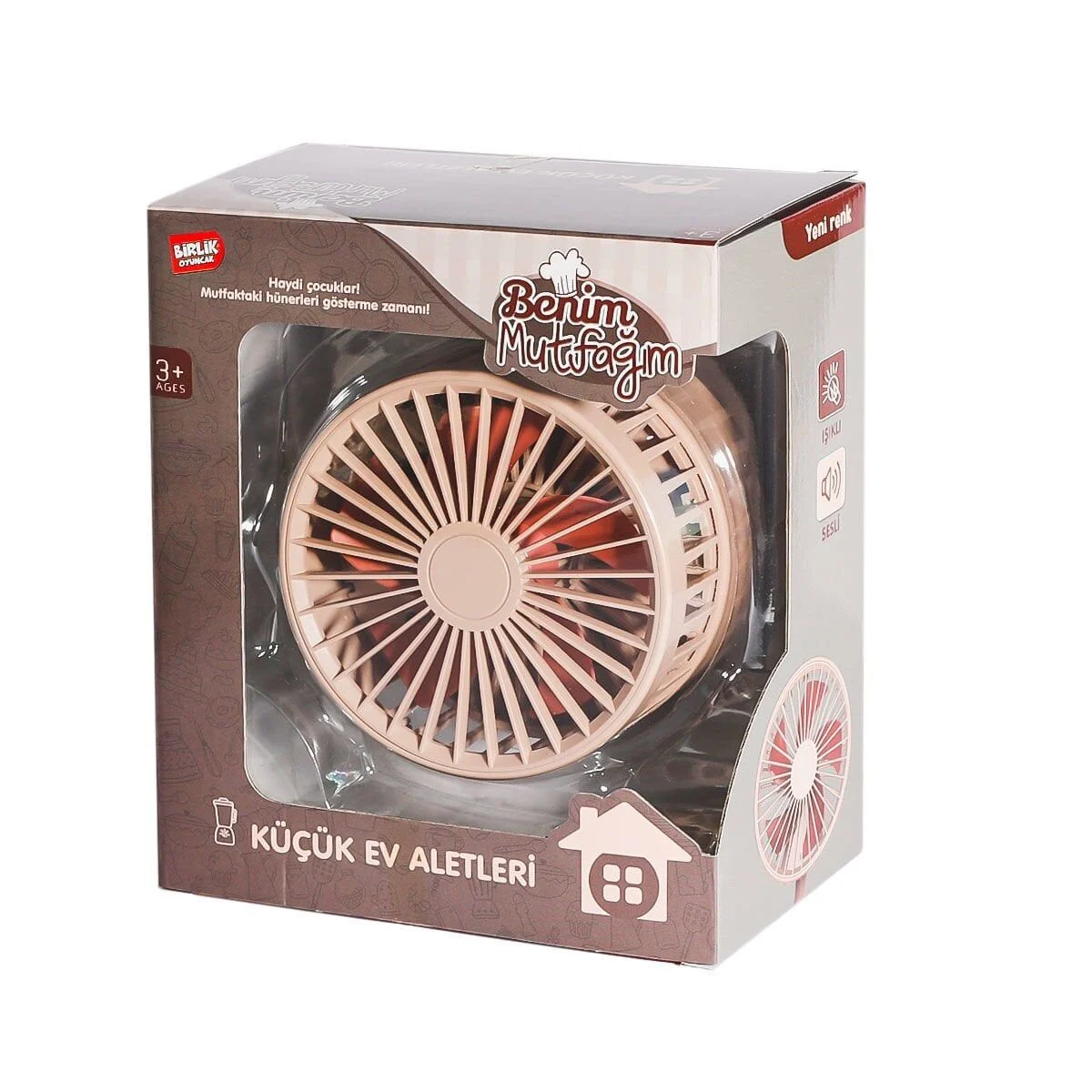 YH129-8H Pilli Işıklı Sesli Vantilatör