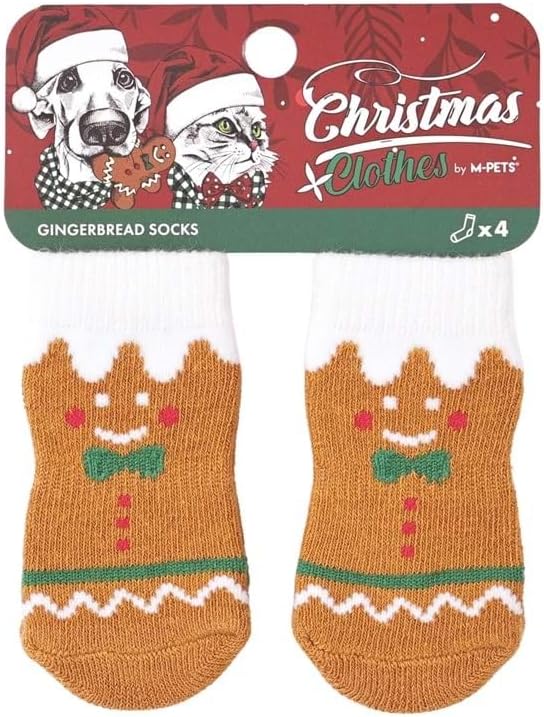 Christmas Gingerbread Kaymaz Tabanlı Çorap 4'lü