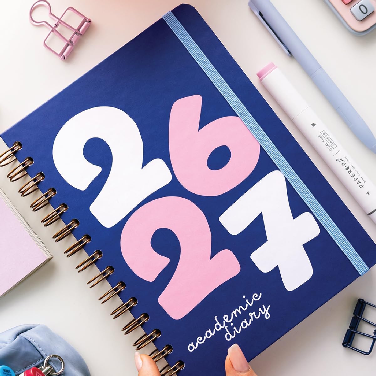 2026-2027 A5 Spiralli Renkli Akademik Ajanda 16 Aylık Motivasyon Sayfalı - 26-27
