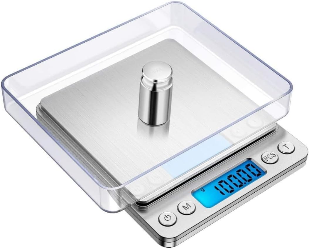 Dijital Mutfak Hassas Tartı, 3 KG Kapasite, 0.1 Gr Hassasiyet, LCD Ekran, Mutfak ve Kuyumcu Terazisi