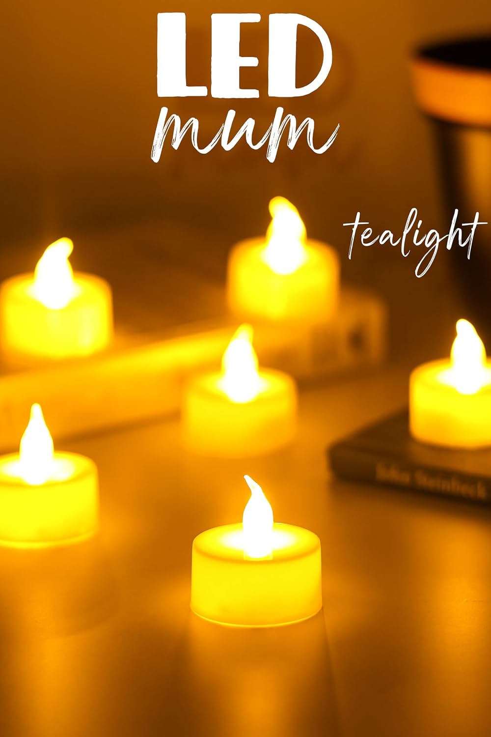 6 Adet Led Mum Tealight Mini Dumansız Pilli Alevli Dekoratif Yapay Mum Işıldak Beyaz 1036-2