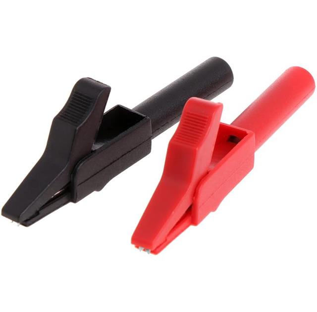 IC-243B 4Mm Banan Jak Girişli Krokodil CatII (2li Takım Siyah-Kırmızı)