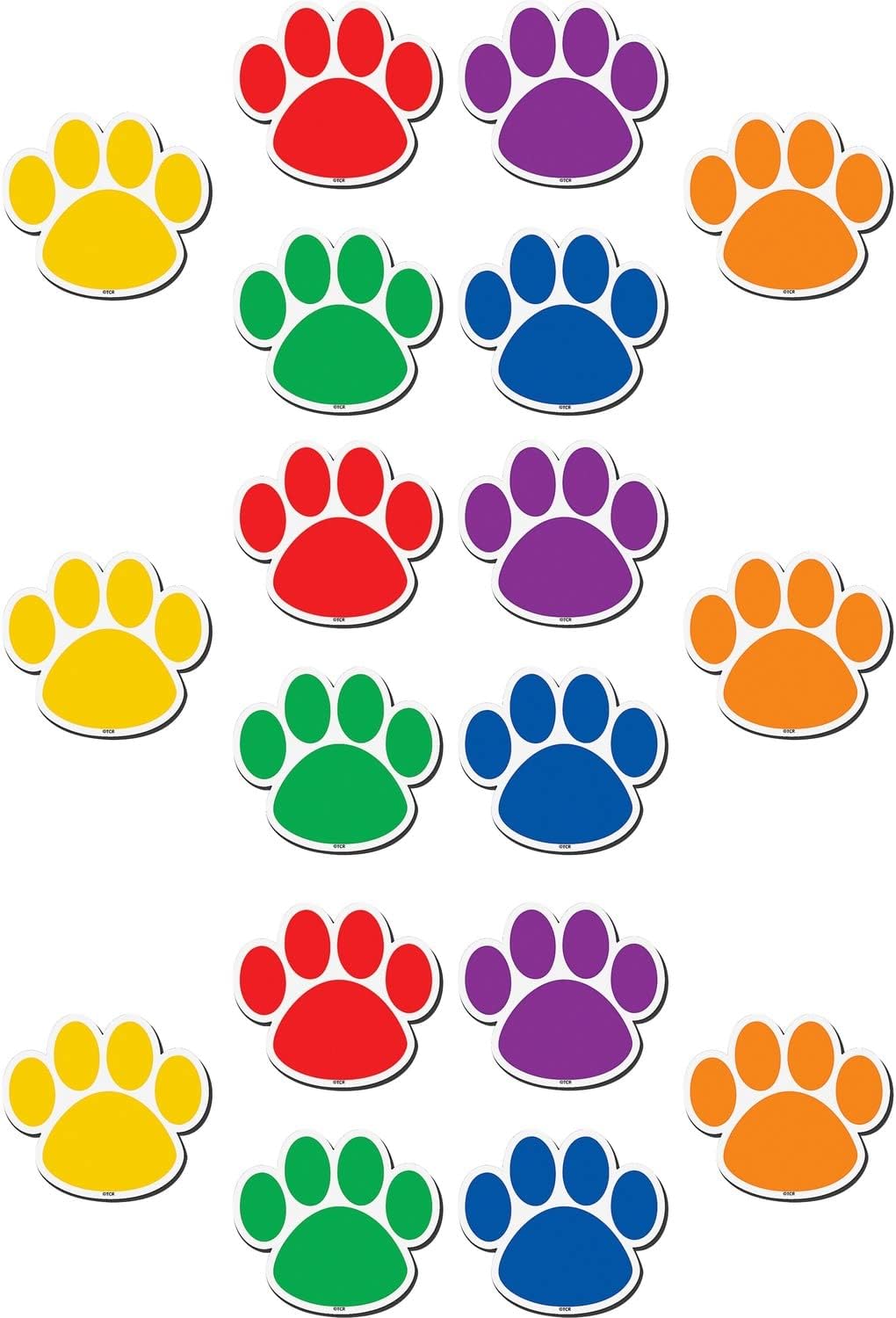 Magnetic Accents, Colourful Paw Prints (77207.0)