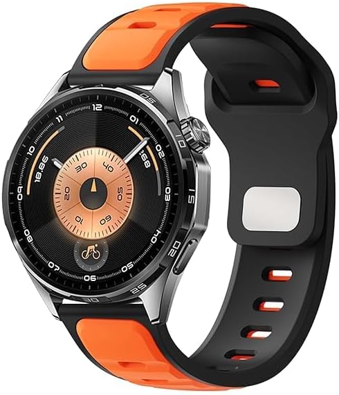 Huawei ile Uyumlu Dynamic Loop 22mm Kordon GT6/GT6 Pro/GT5/GT5 Pro/GT4/GT3/GT3 Pro/GT2/GT2 Pro 46mm için Pin-and-Tuck Toka GT6 Pro Kordonu Yumuşak Doku Çift Renk GT6 Kordon