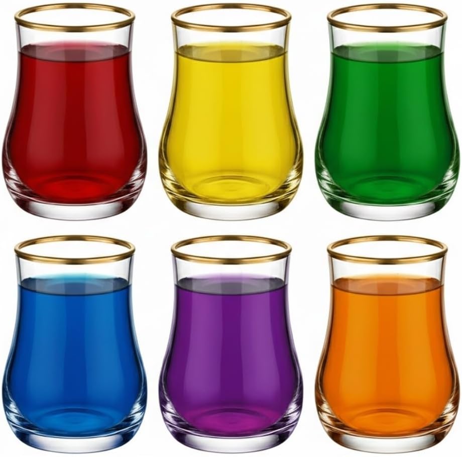Lüks Kahve Yanı Su Bardağı - 6'lı Set - Kristal Kesim Cam Likör Bardağı - Ayaklı Şık Sunum Bardağı - Kahve Yanı İkramlığı 60 ml